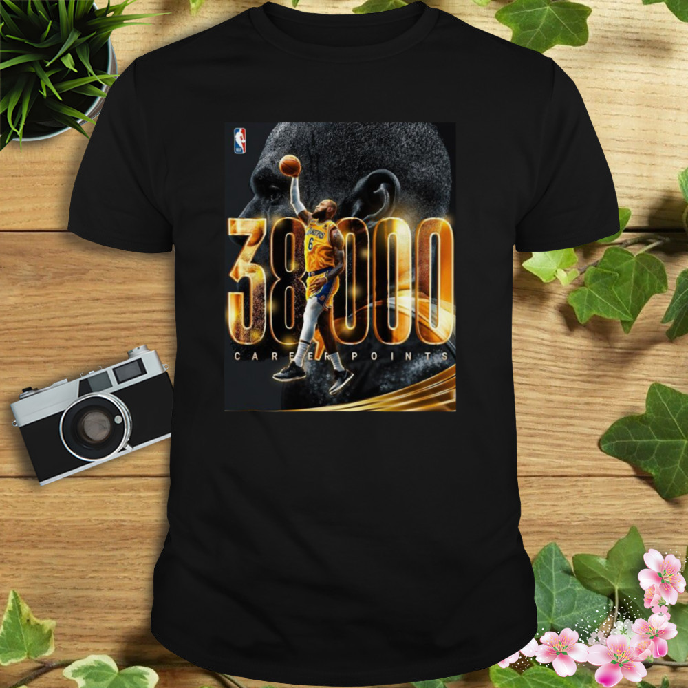 Lebron James Is The Second Player In NBA History To Score 38,000 Career Points Shirt 1 Unisex tshirt