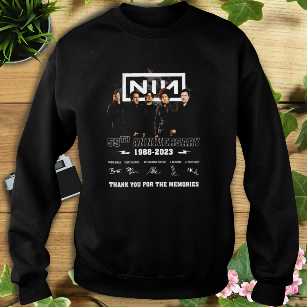 Nine Inch Nails 55th Anniversary 1988 – 2023 Thank You For The Memories Signatures Shirt 5 Sweat tshirt