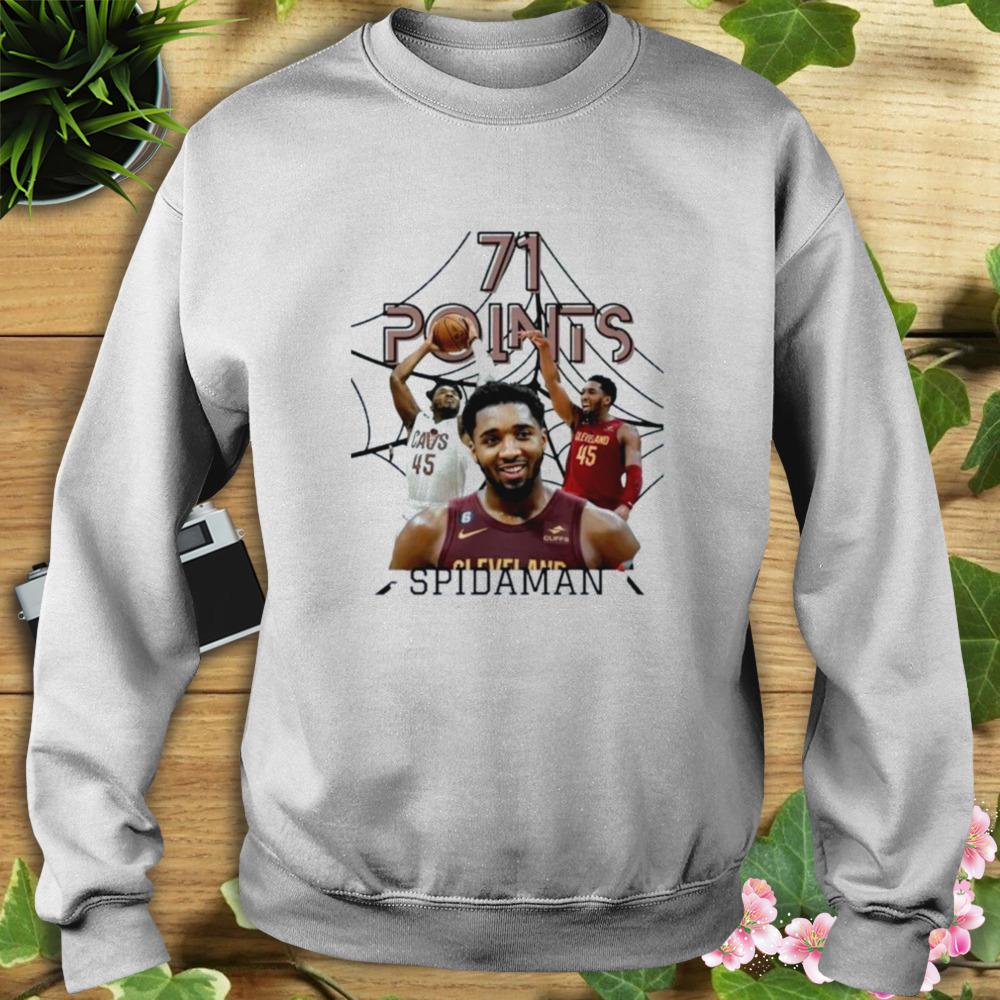 Spida Donovan Mitchell Cleveland Cavaliers 71 Points Shirt 5 Sweat shirt