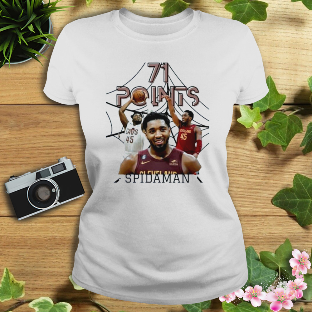 Spida Donovan Mitchell Cleveland Cavaliers 71 Points Shirt 2 Women's shirt