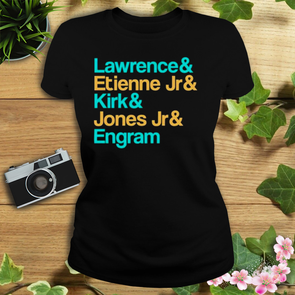 lawrence and Etienne Jr and Kirk and Jones Jr and Engram Jacksonville Jags shirt 2 Women's tshirt