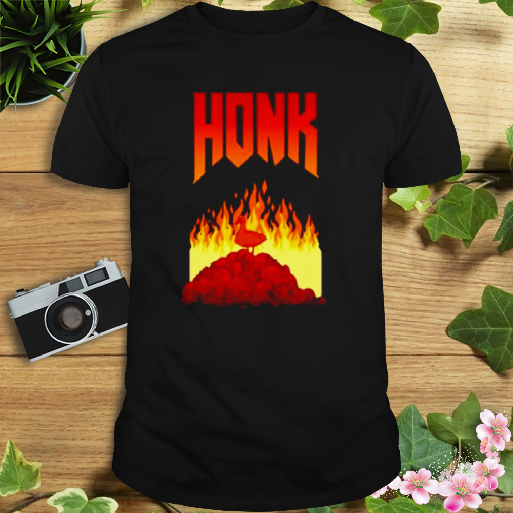 Honk Goose game fire shirt 1 Unisex tshirt