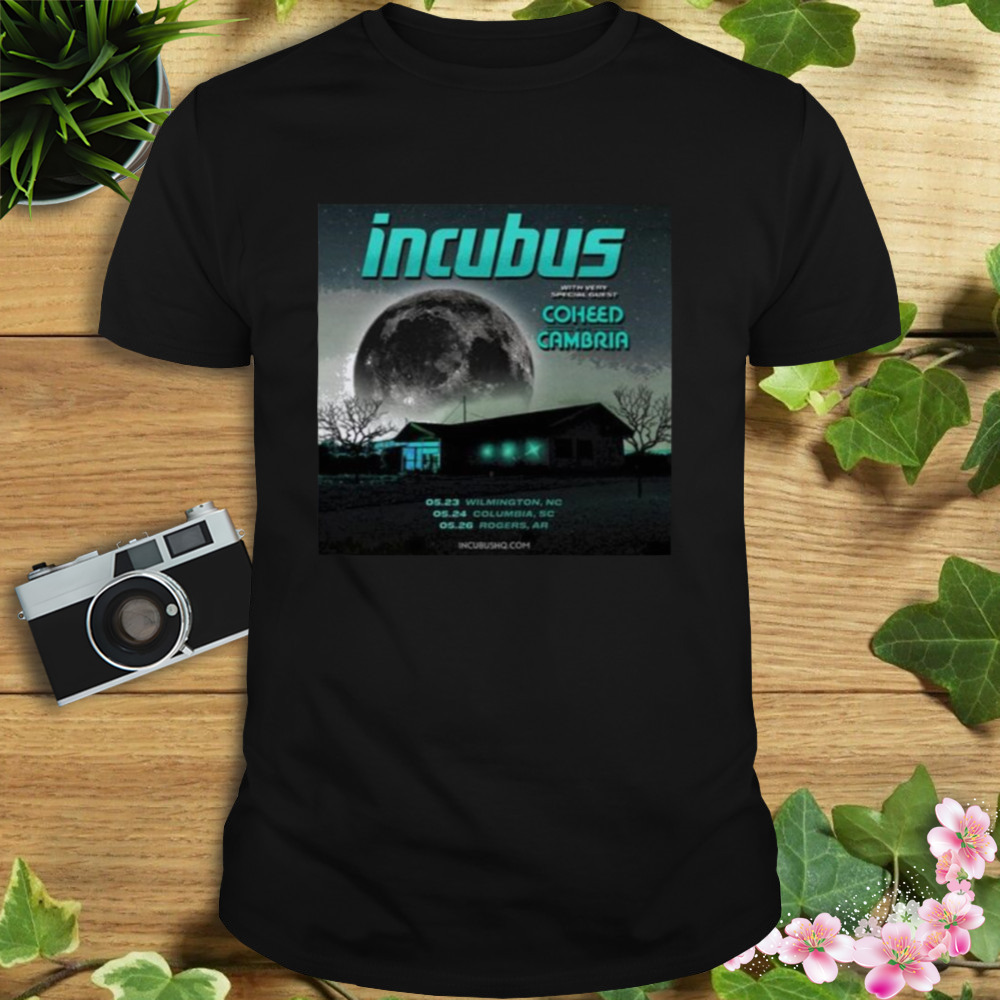Incubus 2023 with Coheed and Cambria may 23 24 and 26th poster shirt