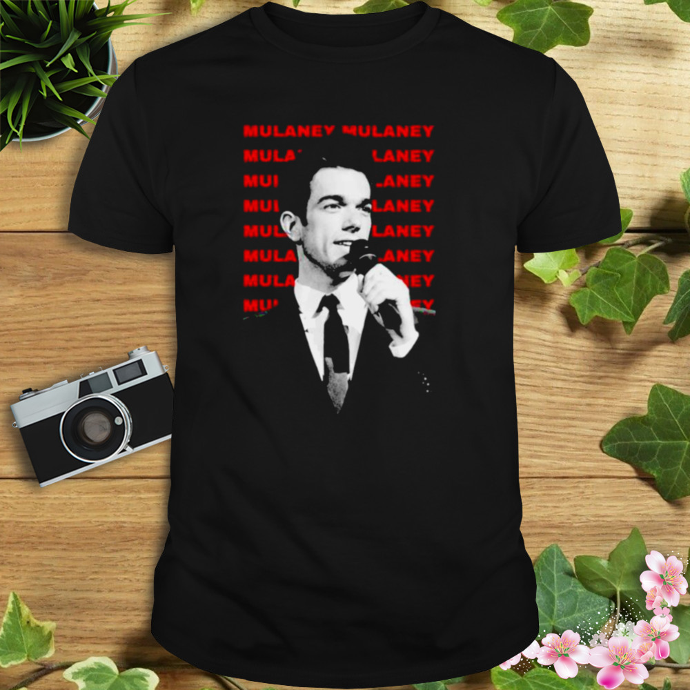 John Mulaney actor dark shirt