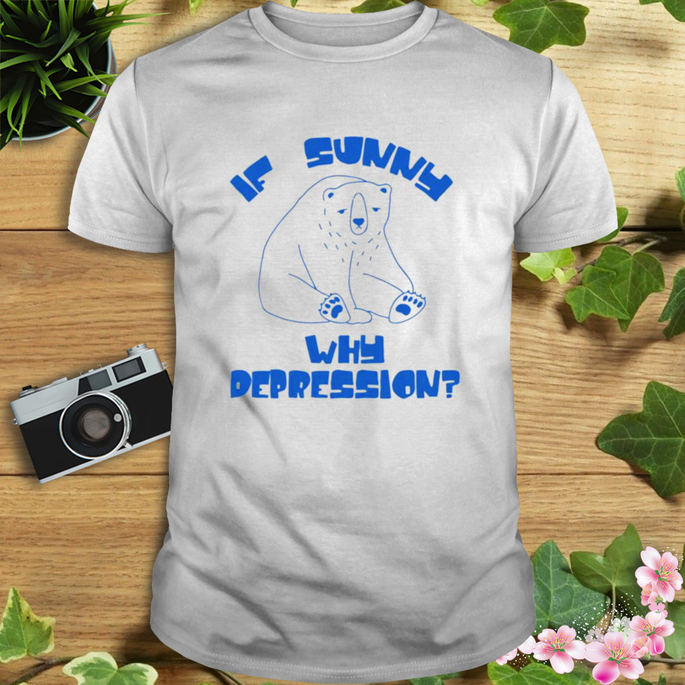Sad bear if sunny why depression shirt 1 Unisex shirt
