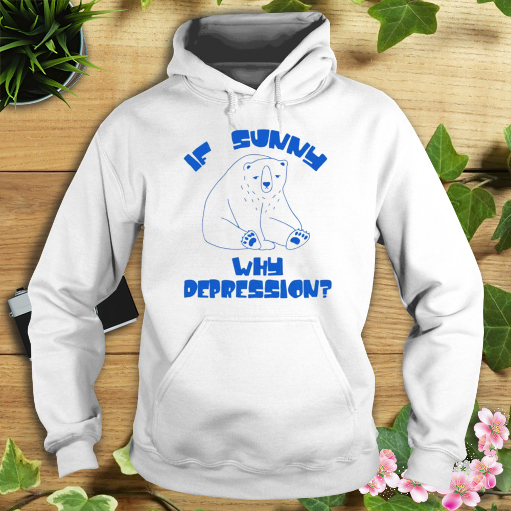 Sad bear if sunny why depression shirt 4 Hoodie shirt