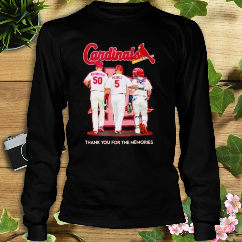St. Louis Cardinals Wainwright And Pujols And Molina Thank You For The Memories Signatures shirt 3 Longsleeve tshirt