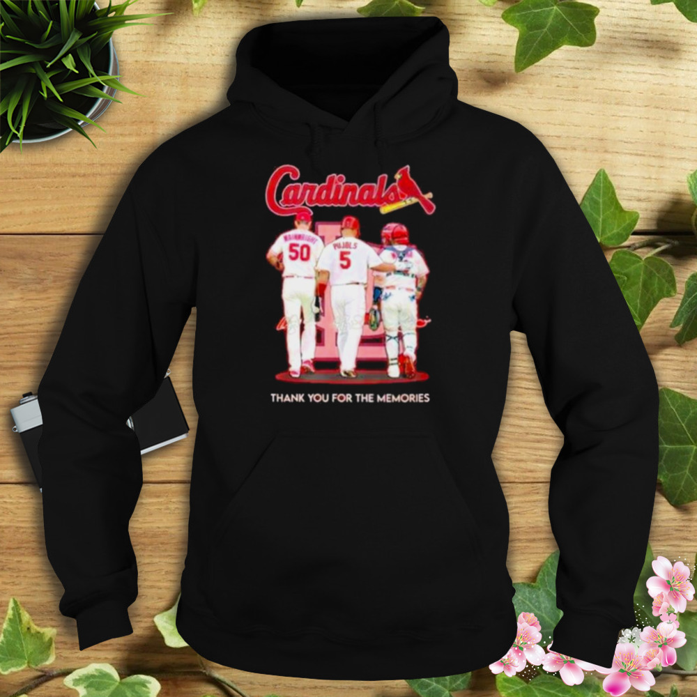 St. Louis Cardinals Wainwright And Pujols And Molina Thank You For The Memories Signatures shirt 4 Hoodie tshirt