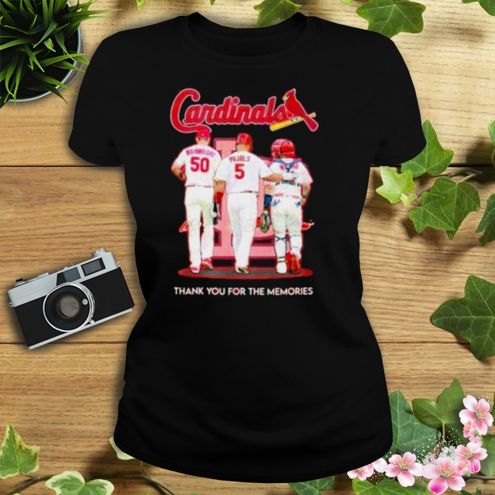 St. Louis Cardinals Wainwright And Pujols And Molina Thank You For The Memories Signatures shirt 2 Women's tshirt