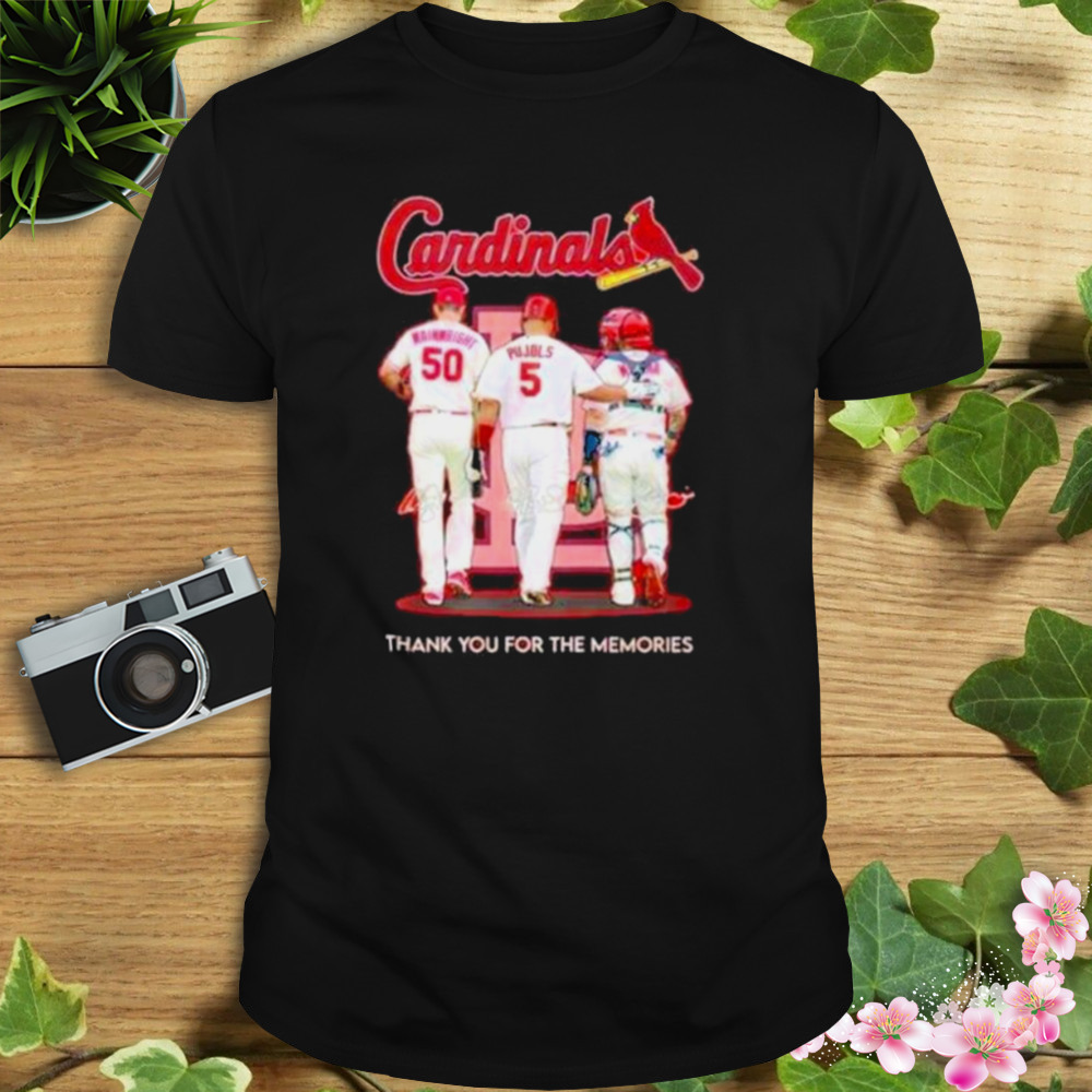 St. Louis Cardinals Wainwright And Pujols And Molina Thank You For The Memories Signatures shirt 1 Unisex tshirt
