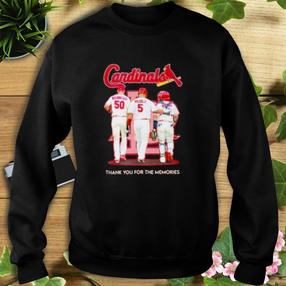 St. Louis Cardinals Wainwright And Pujols And Molina Thank You For The Memories Signatures shirt 5 Sweat tshirt