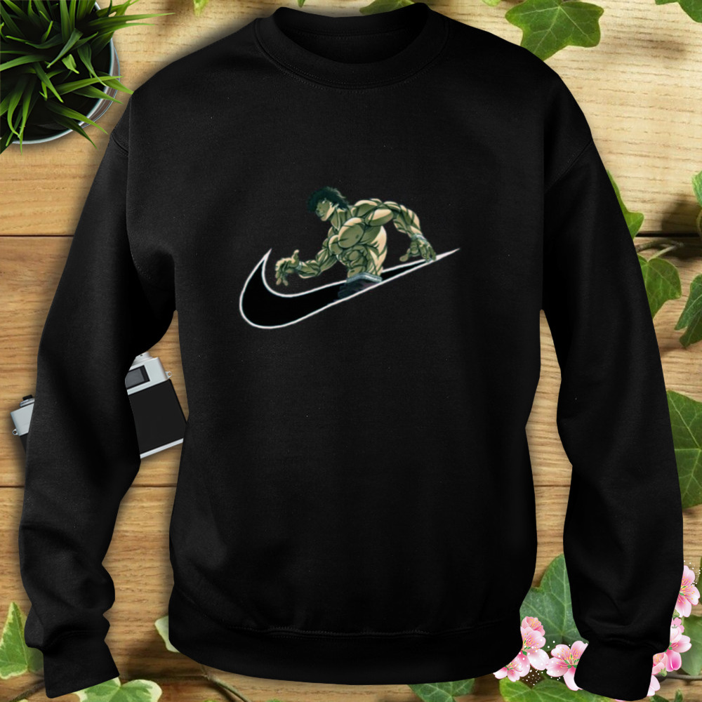 Gymmer Baki Hanma X Nike Logo shirt 5 Sweat tshirt