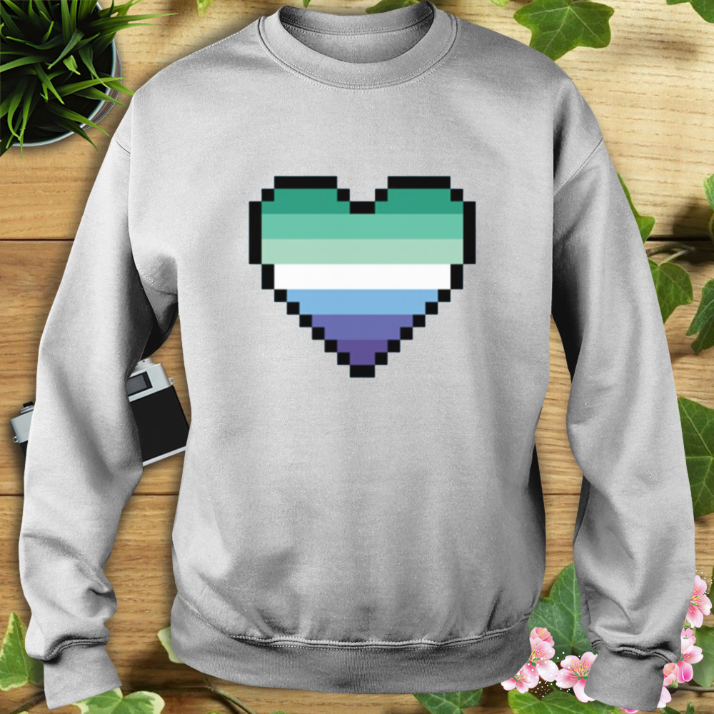 Mlm Pride Pixel Heart Lgbtq Pride Month shirt 5 Sweat shirt