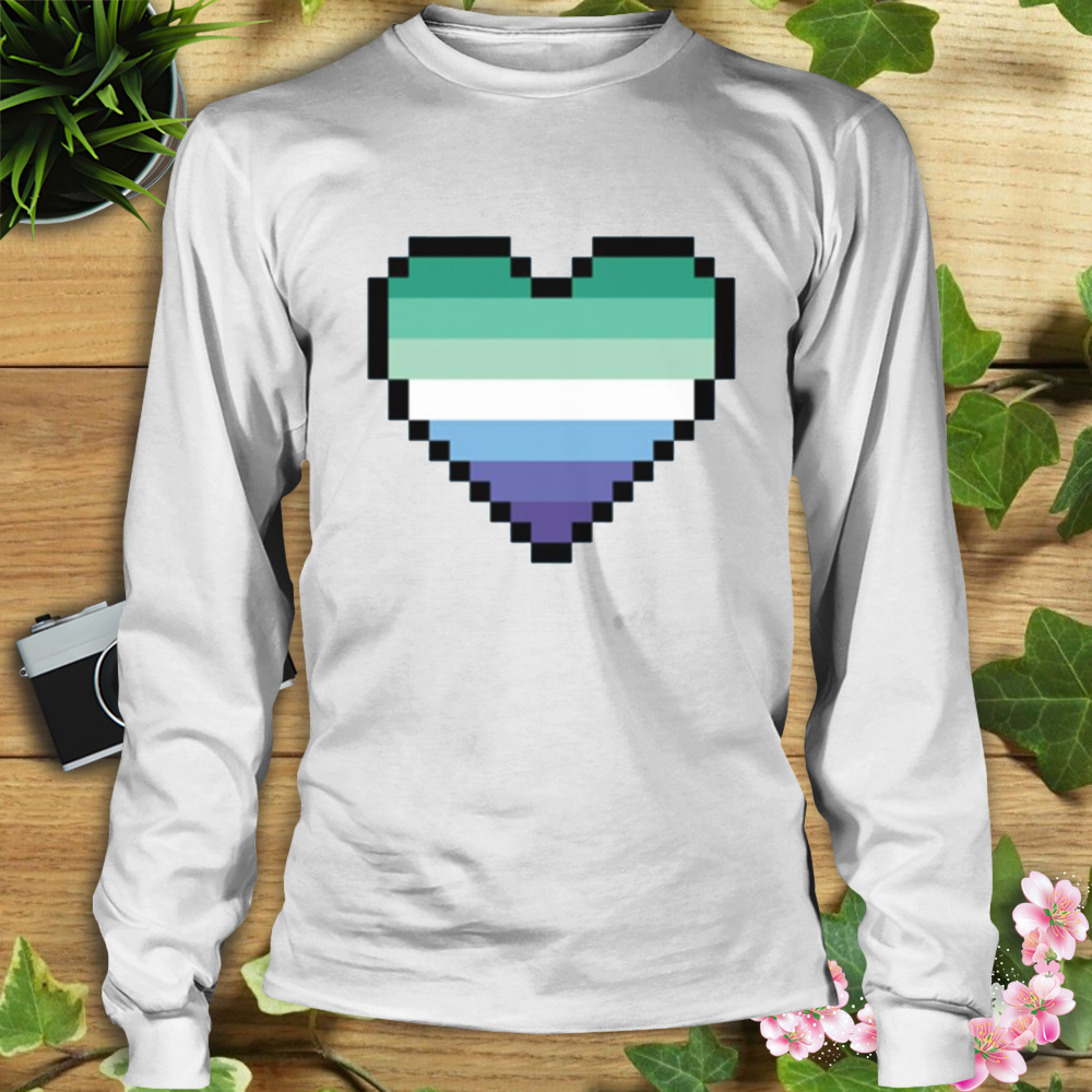Mlm Pride Pixel Heart Lgbtq Pride Month shirt 3 Longsleeve shirt