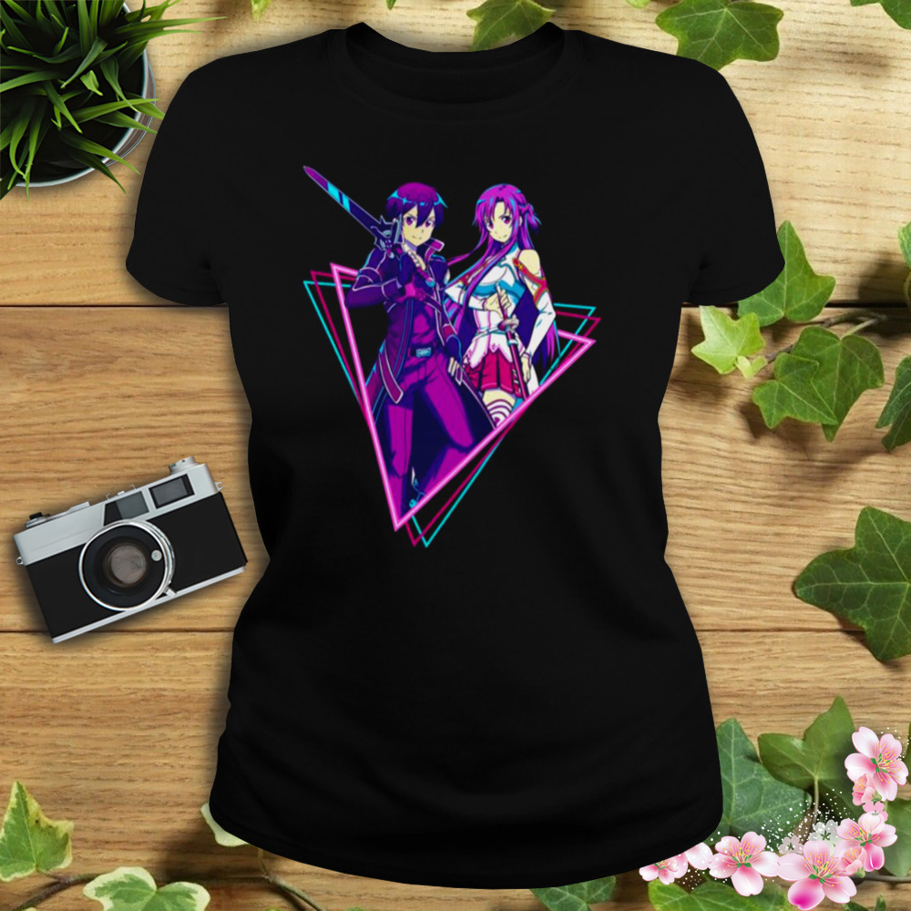 Neon Design Sword Art Online Anime Asuna & Kirito shirt 2 Women's tshirt