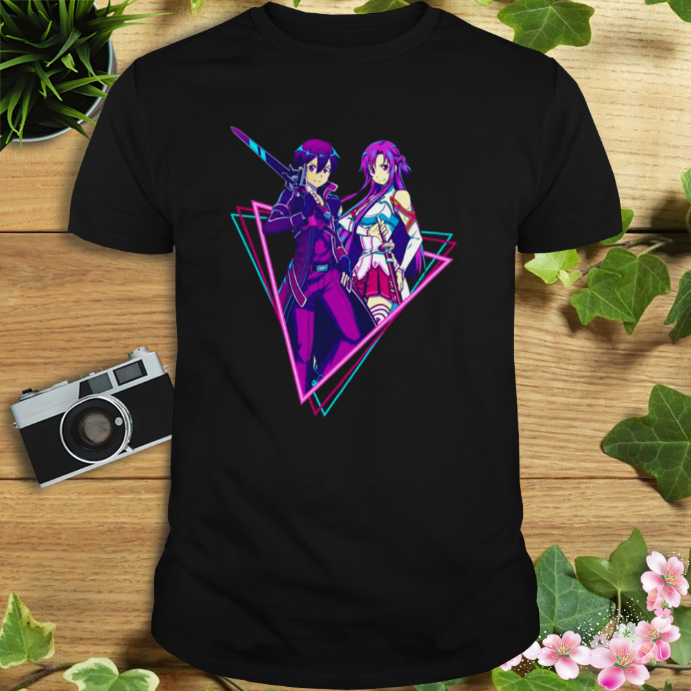Neon Design Sword Art Online Anime Asuna & Kirito shirt