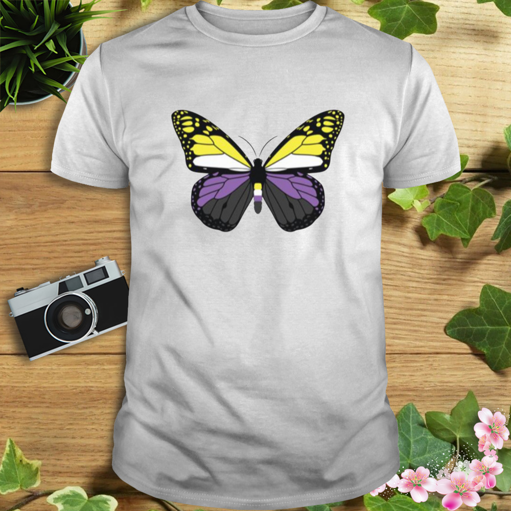 Non Binary Butterfly Pride shirt 1 Unisex shirt