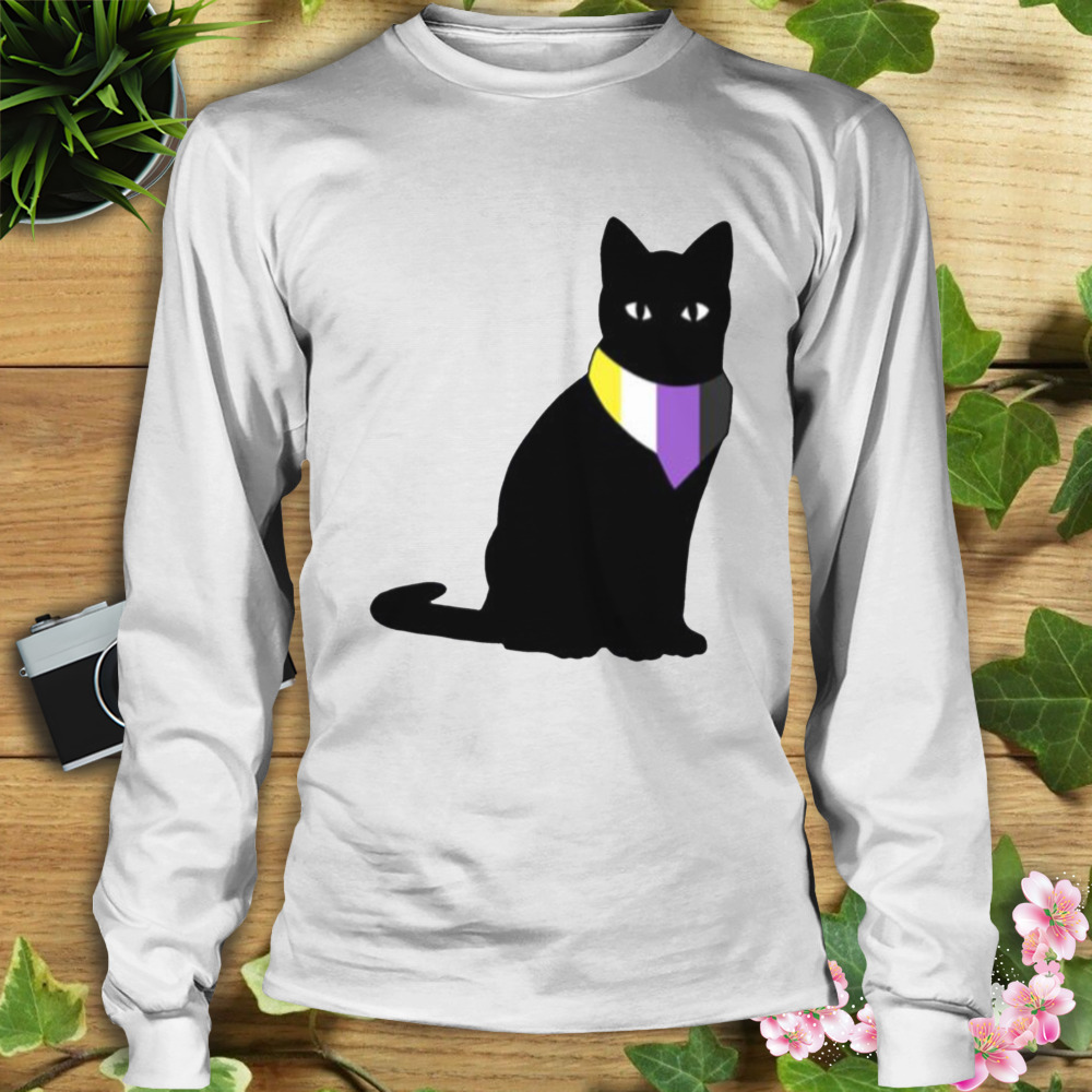 Nonbinary Pride Cat Lgbtq Pride Month shirt 3 Longsleeve shirt