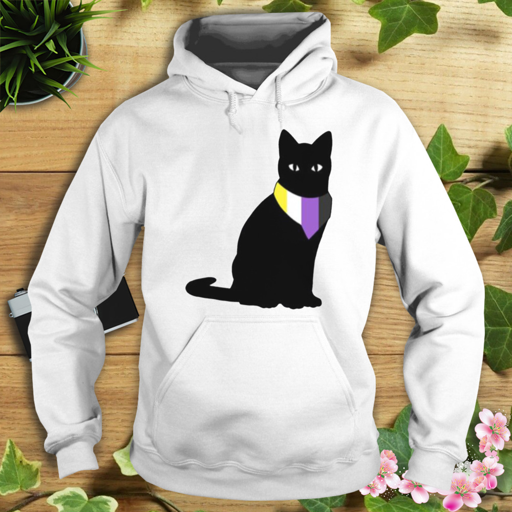 Nonbinary Pride Cat Lgbtq Pride Month shirt 4 Hoodie shirt