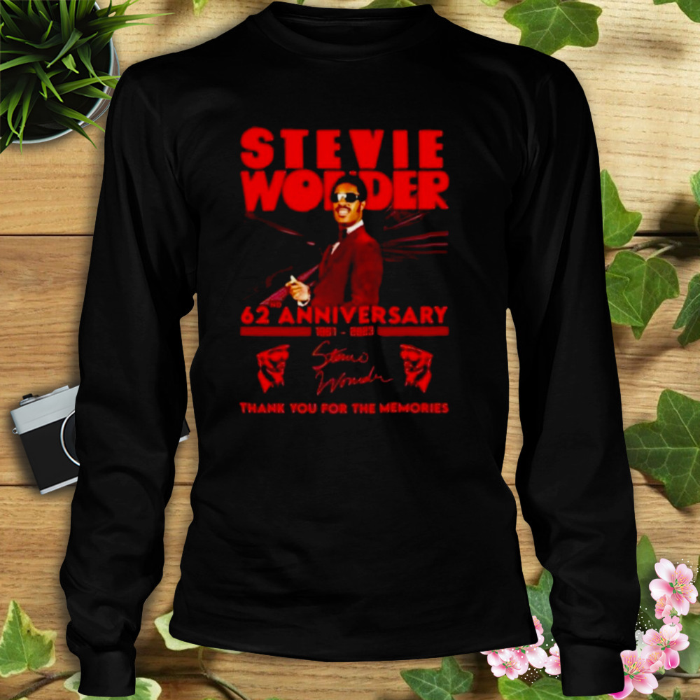 Stevie Wonder 62nd Anniversary 1961 – 2023 Thank You For The Memories Signature Shirt 3 Longsleeve tshirt