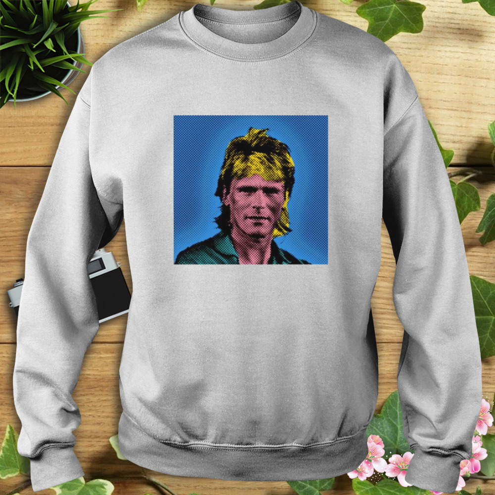 Pop Art Macgyver In Blue Background shirt 5 Sweat shirt