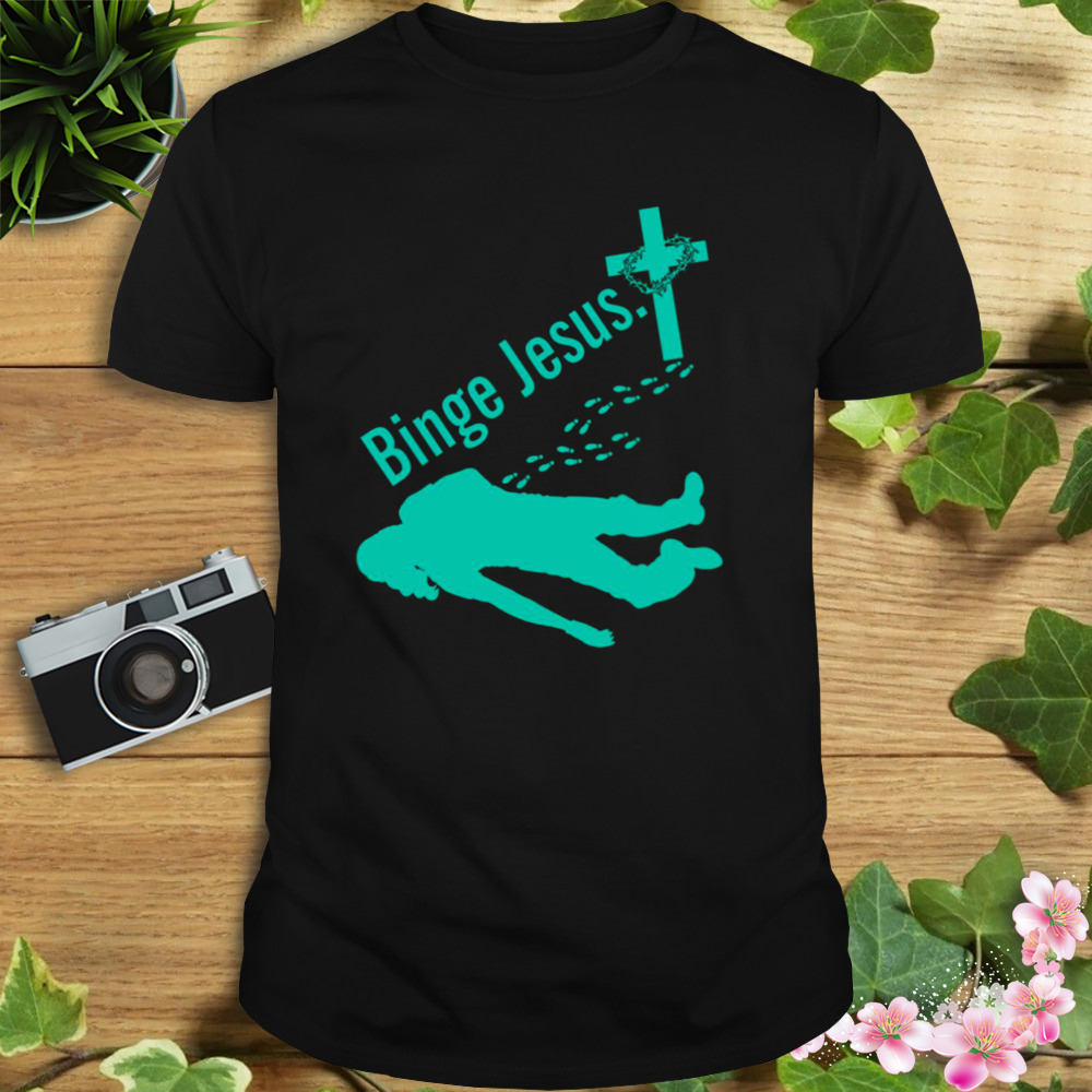 2023 Design Binge Jesus Funny Christian Aqua Blue Sarcastic Bible shirt