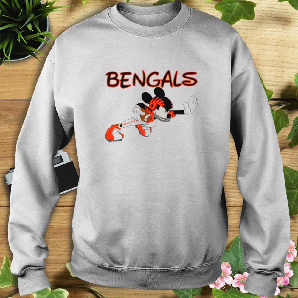 Cincinnati Bengals Mickey Mouse Style Joe Burrow 2023 shirt 5 Sweat shirt
