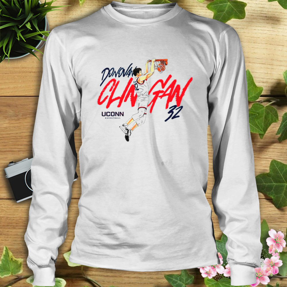 Donovan Clingan Uconn NCAA Men’s Basketball slam dunk shirt 3 Longsleeve shirt