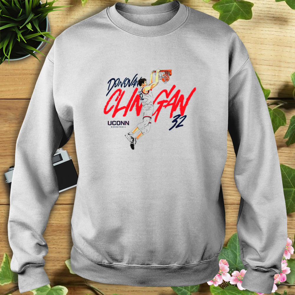 Donovan Clingan Uconn NCAA Men’s Basketball slam dunk shirt 5 Sweat shirt