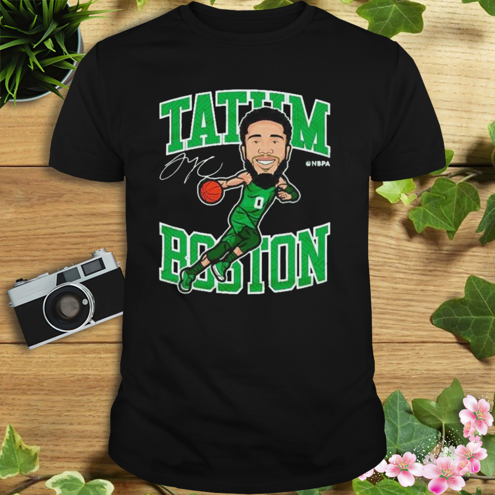 Jayson Tatum Boston cartoon player signature shirt