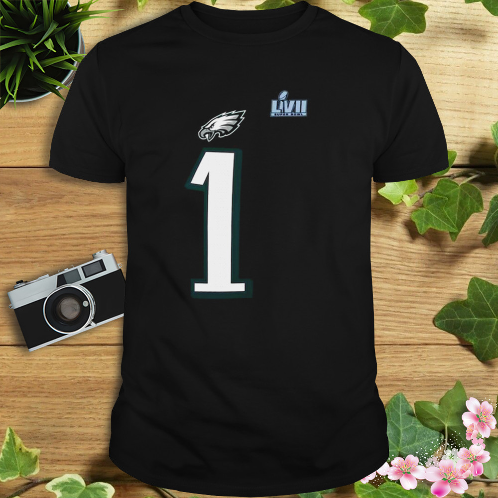 Philadelphia Eagles Jalen Hurts Nike Black Super Bowl Lvii 2023 Shirt  Ladies T-shirt