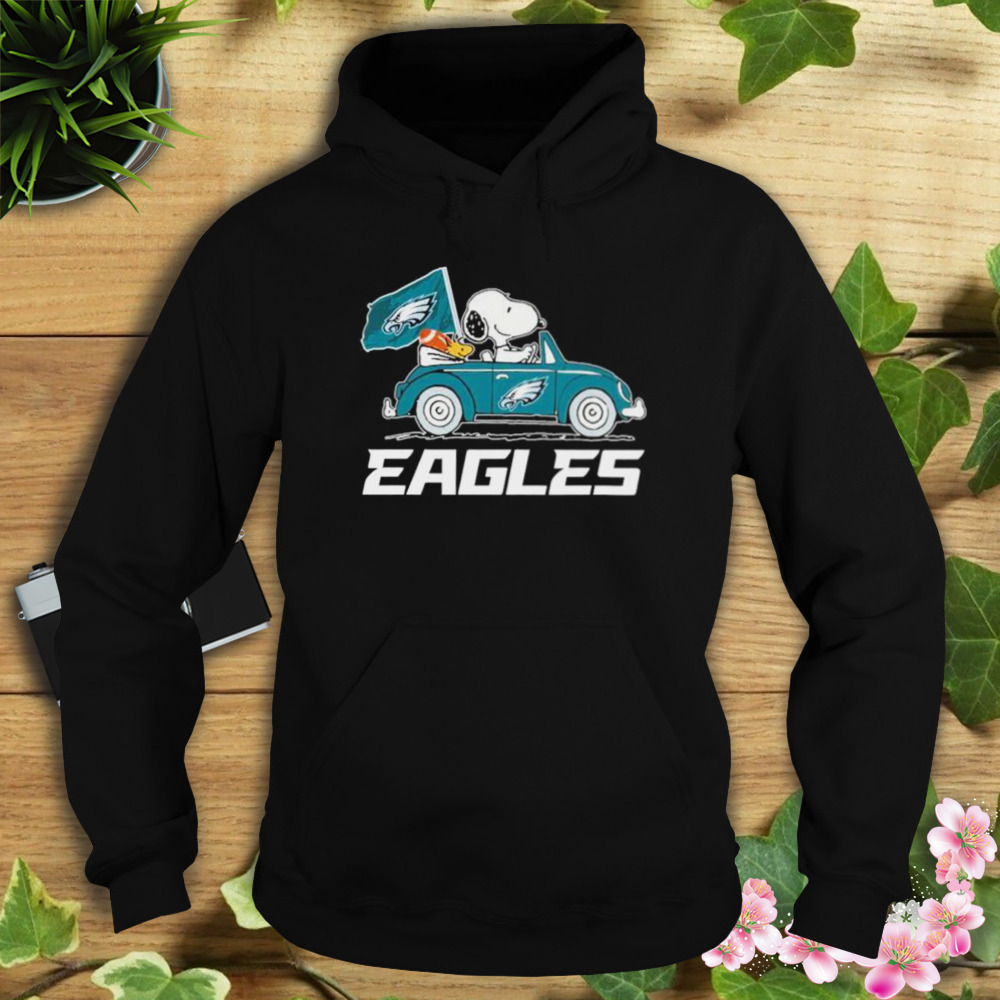 Philadelphia Eagles Snoopy And Woodstock Drive Car 2023 Super Bowl Shirt,  hoodie, sweater and long sleeve