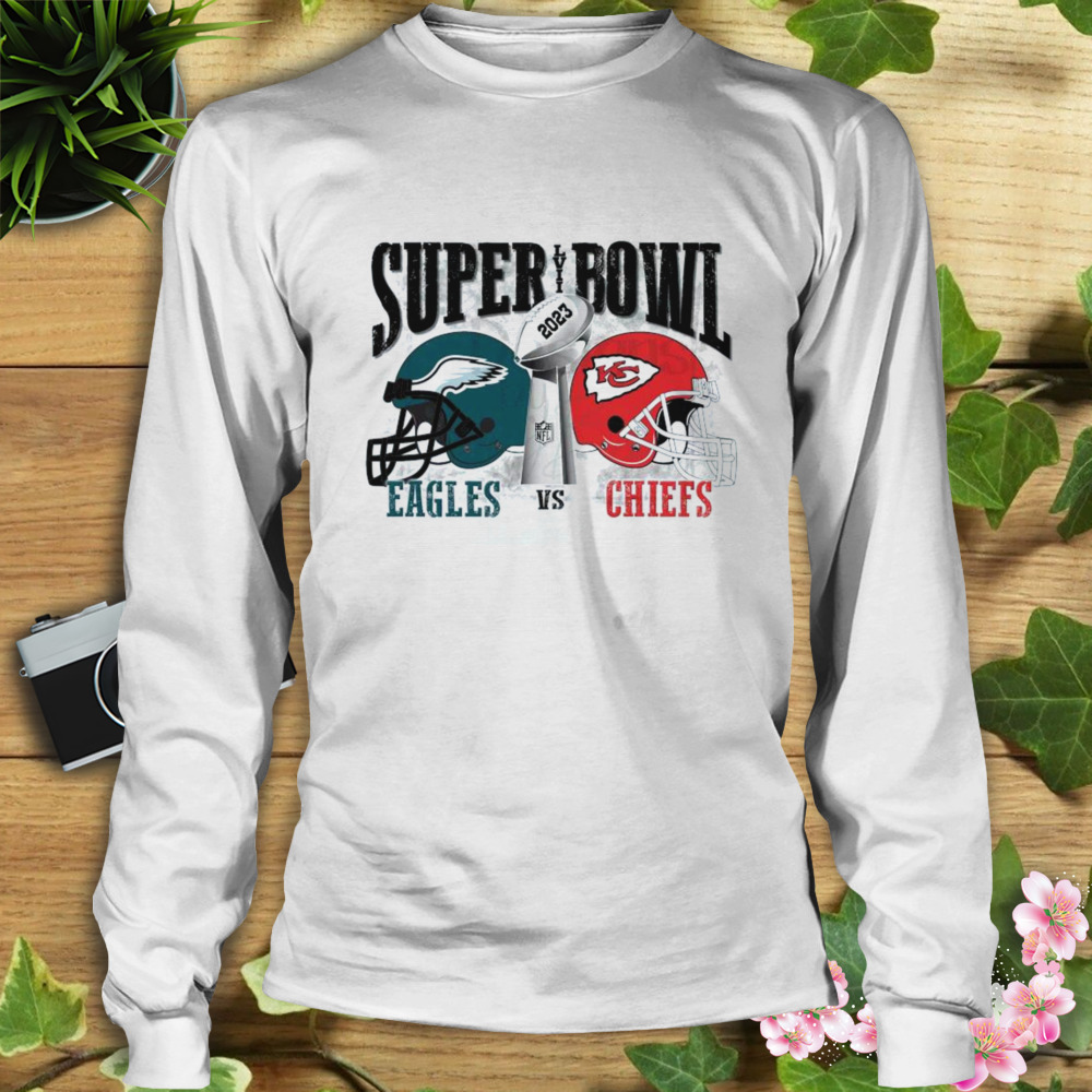 Philadelphia Eagles Vs Kansas City Chiefs 2023 LVII Super Bowl shirt 3 Longsleeve shirt