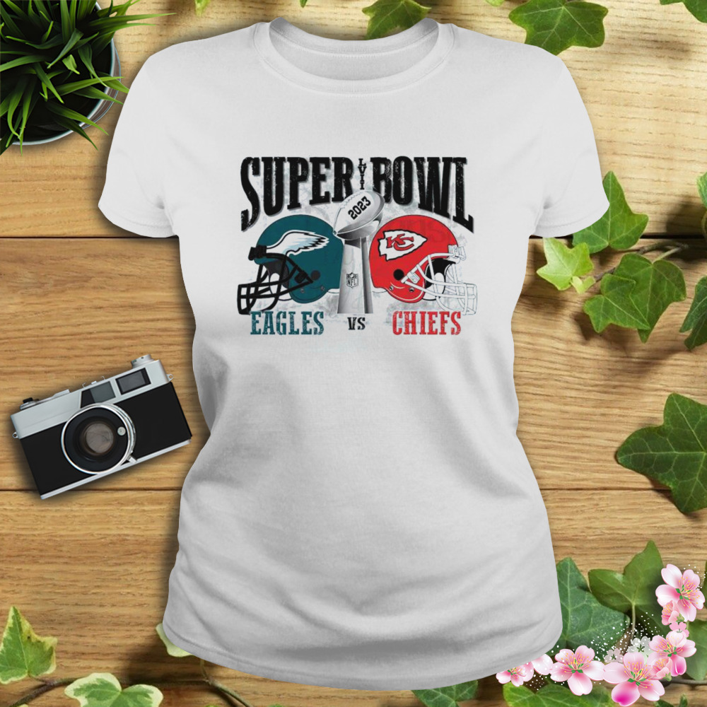 Philadelphia Eagles Vs Kansas City Chiefs 2023 LVII Super Bowl shirt 2 Women's shirt