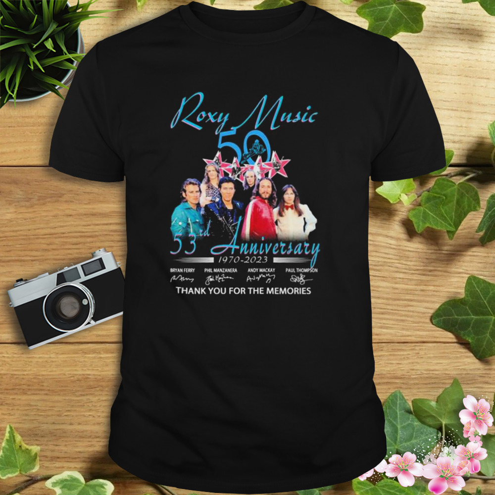 Music 53th anniversary 1970-2023 thank you for the memories signatures shirt - Tshirt Store Online