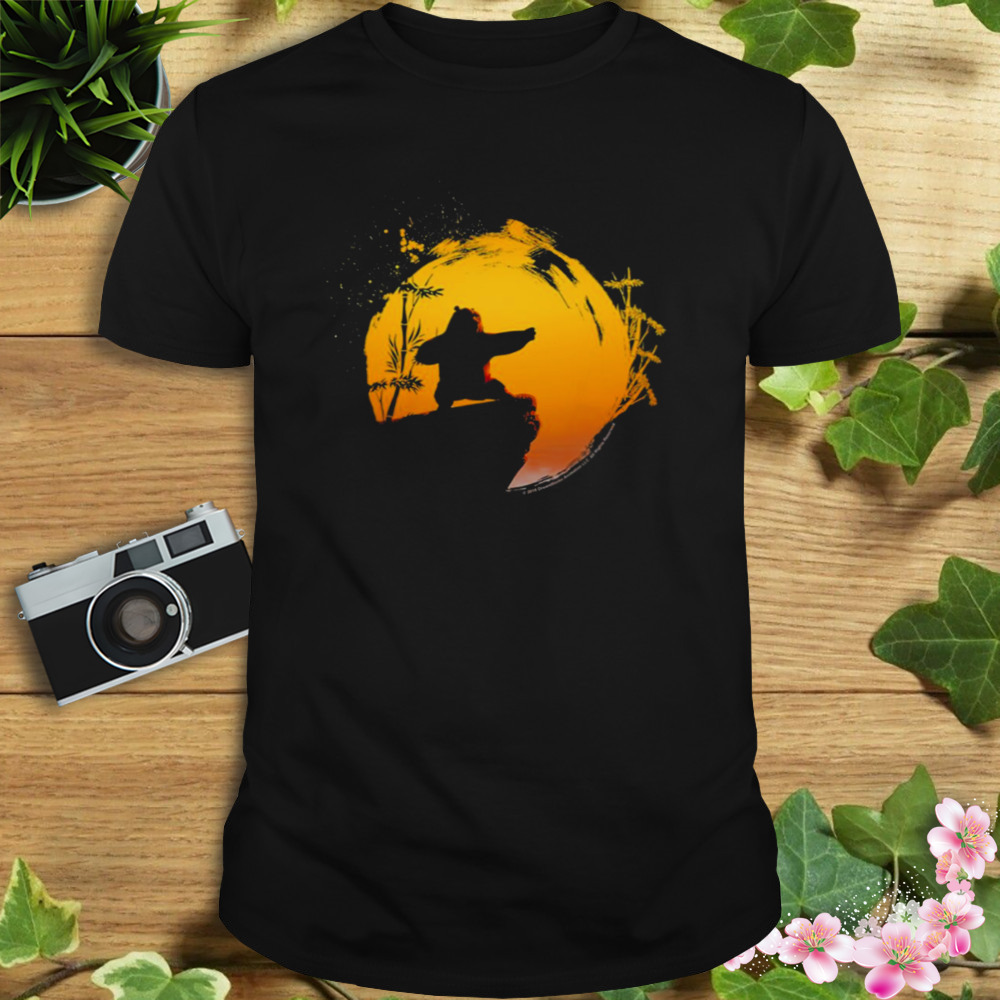 Po Tai Chi Sunset Silhouette Kung Fu Panda shirt