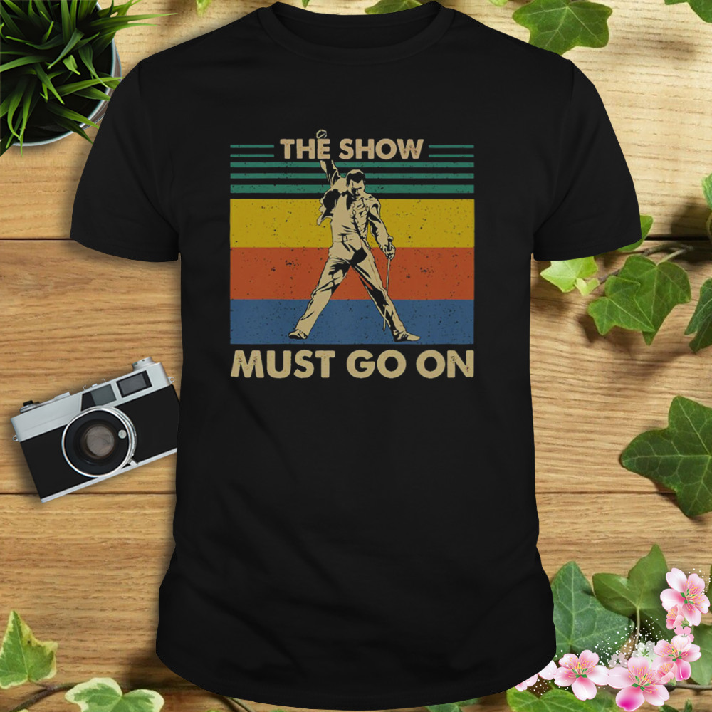 Queen The Show Must Go On Freddie Retro Vintage T-Shirt