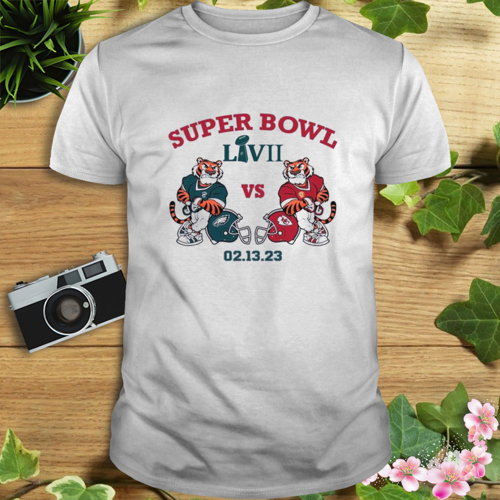 Super Bowl LVII 2023 Tigers Philadelphia Eagles VS Kansas City Chiefs shirt