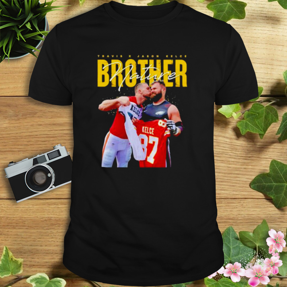 brother nature Travis Kelce kissing Jason Kelce shirt