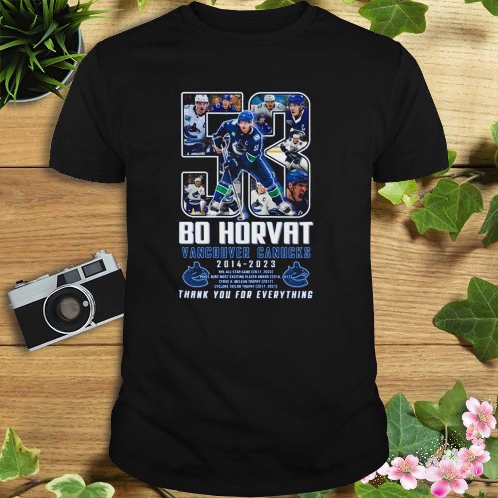 Bo Horvat Vancouver Canucks 2014 – 2023 Thank You For Everything Shirt
