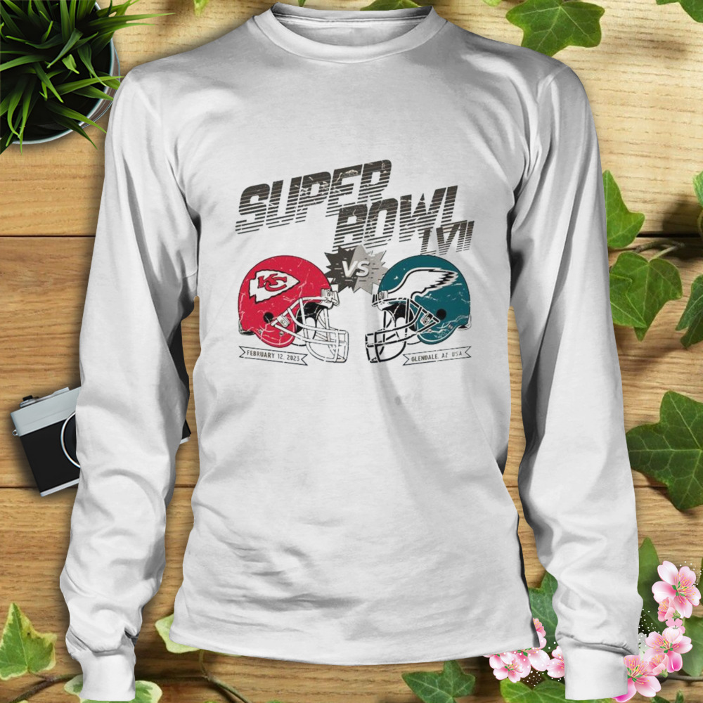 Super Bowl LVII 2023 Philadelphia Eagles Vs Kansas City Chiefs February 12 2023 Glendale AZ USA Shirt 3 Longsleeve shirt