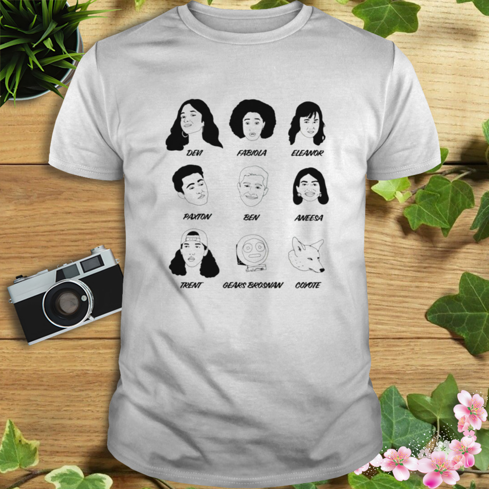 Black And White Art Never Have I Ever Characters shirt