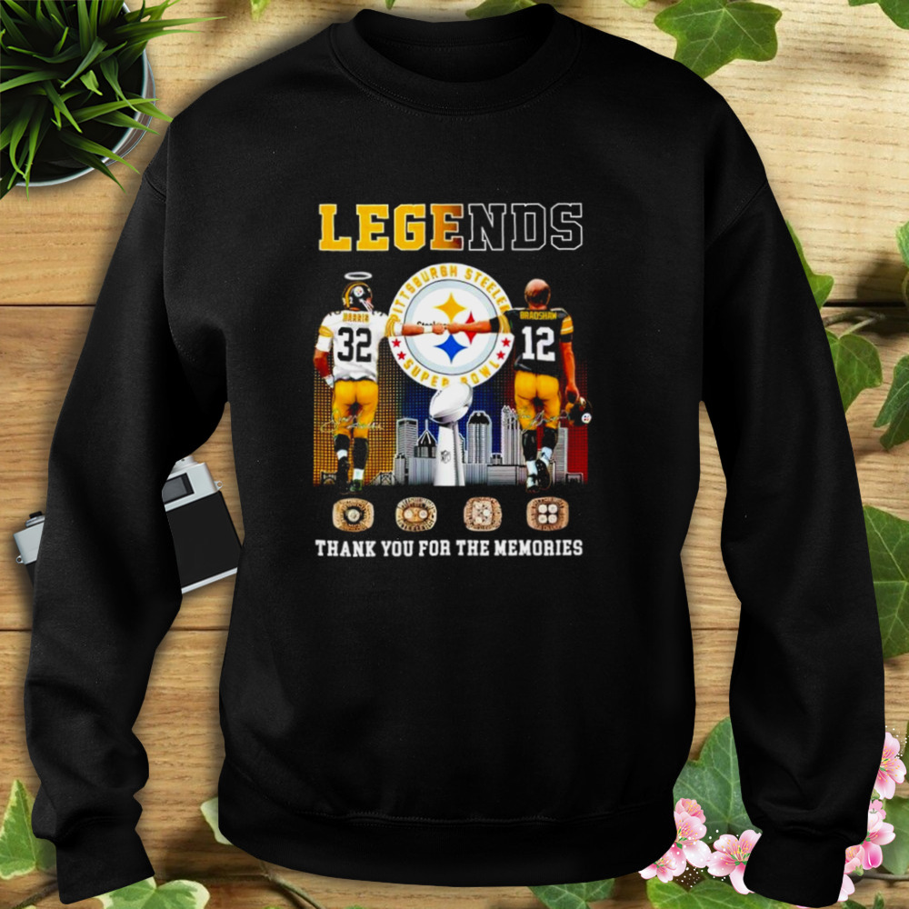 Legends Pittsburgh Steelers Harris And Bradshaw Thank You For The Memories  Unisex Shirt - T-shirts Low Price