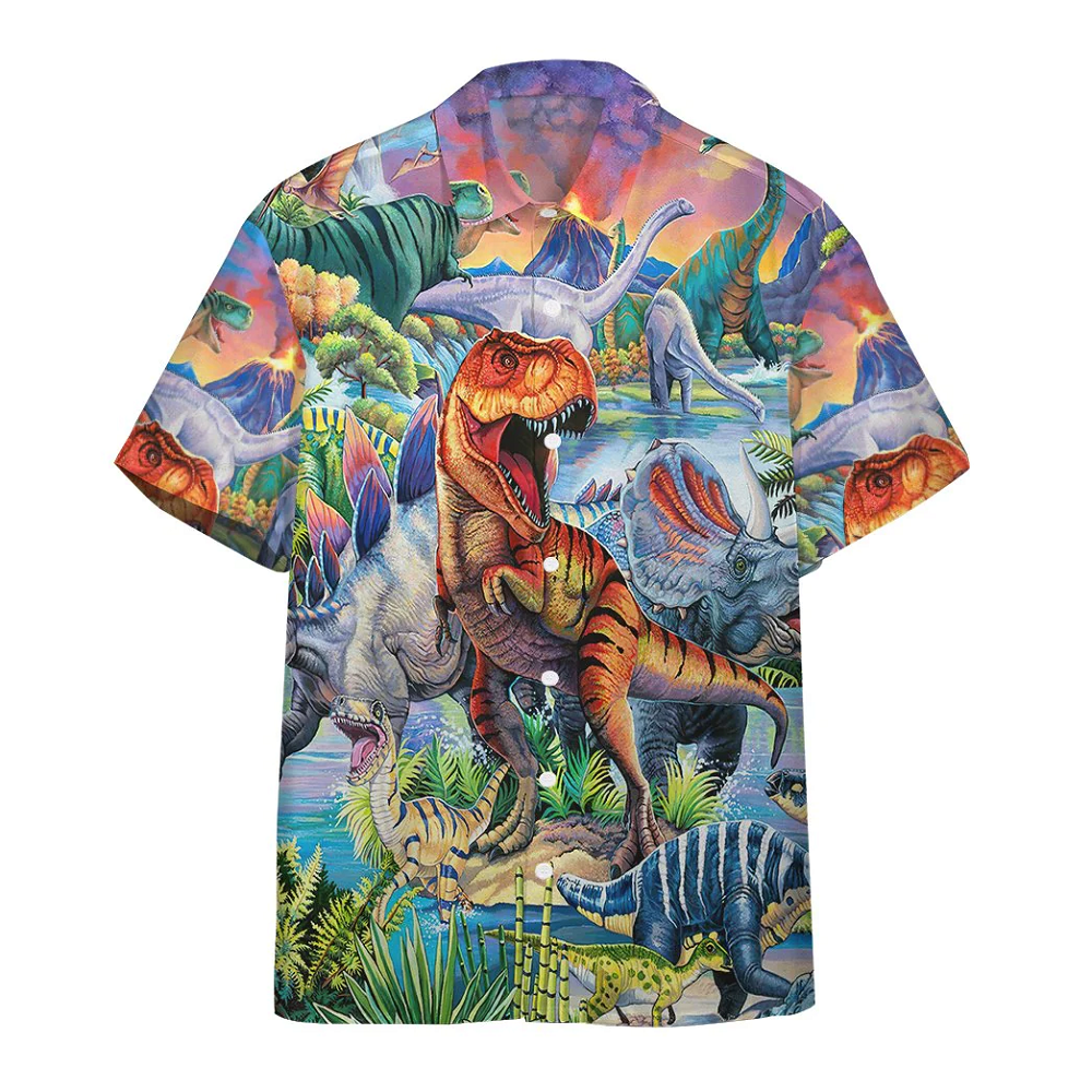 Dinosaurs World 3D All Over Printed Hawaiian Shirt