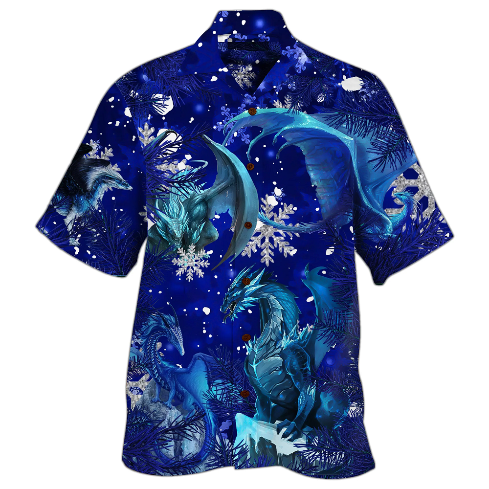 Dragon Merry Xmas 3D All Over Printed Hawaiian Shirt