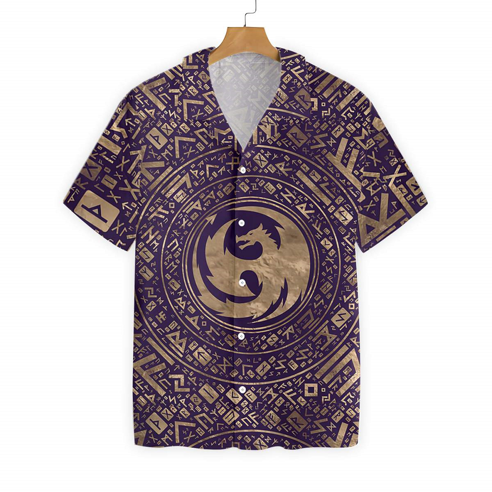 Dragon Symbol Nordic Style Hawaiian Shirt