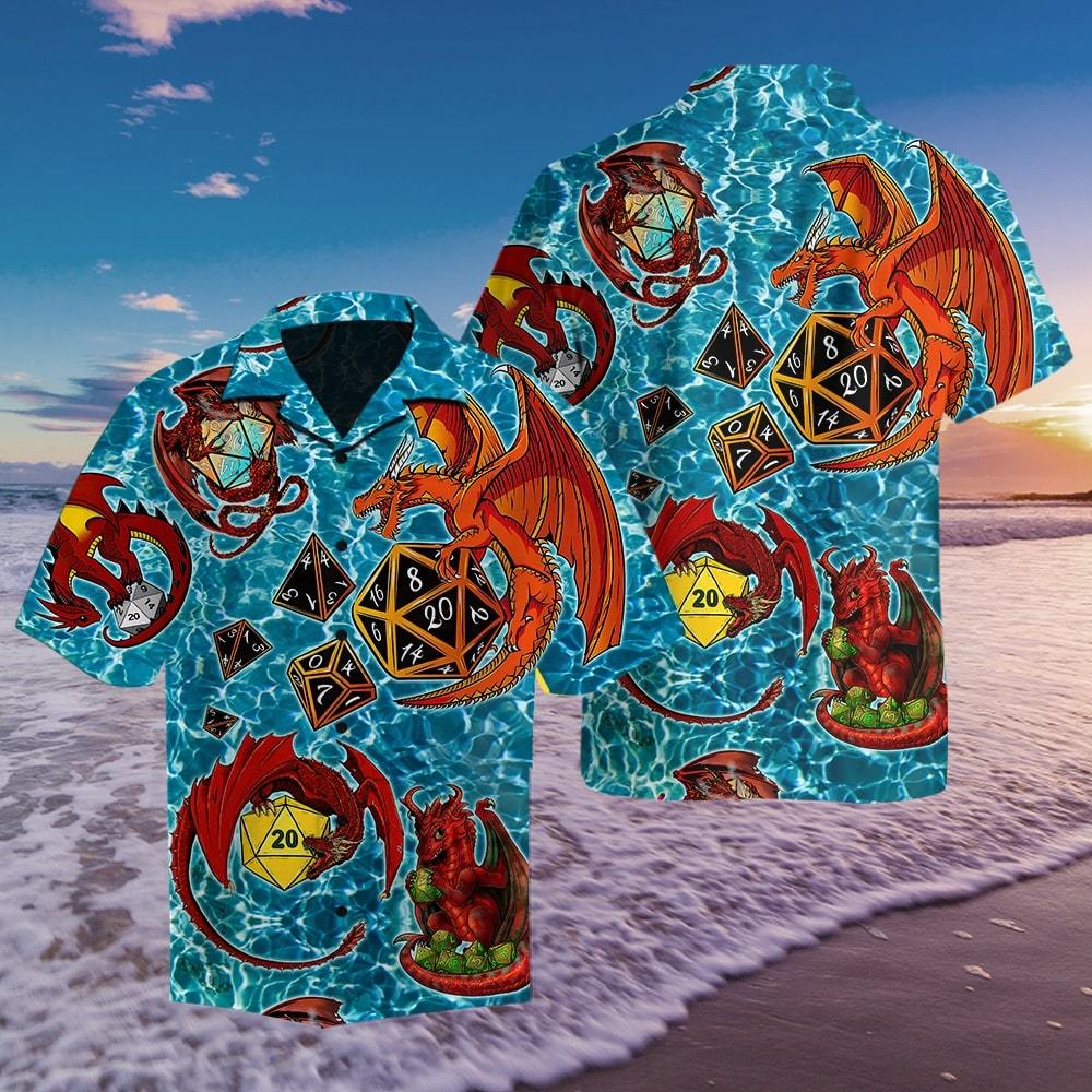 Dungeon Dragon 3D All Over Printed Hawaiian Shirt