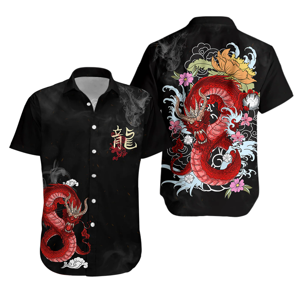 Japanese Dragon Hawaiian Shirt