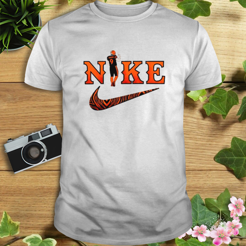 Joe Burrow 9 Cincinnati Bengals Nike logo Shirt