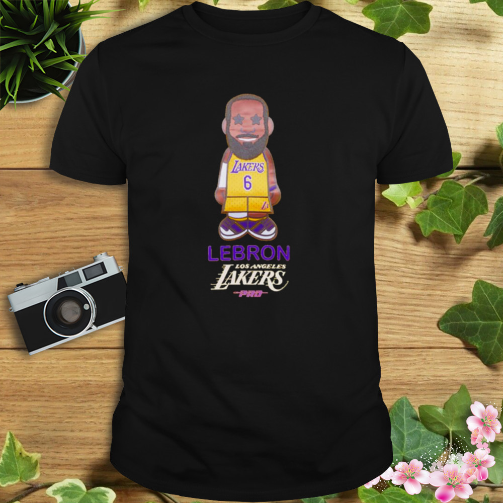 LeBron James Los Angeles Lakers Gold #6 Caricature shirt